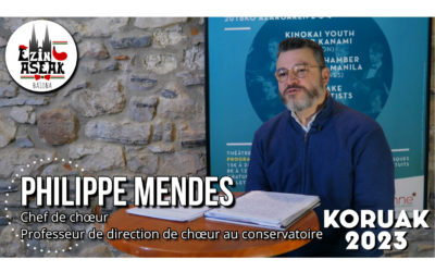INTERVIEW KORUAK                                                                                               Découvrez Philippe Mendes, l’auteur des pièces pour les concerts communs du Festival KORUAK édition 2023